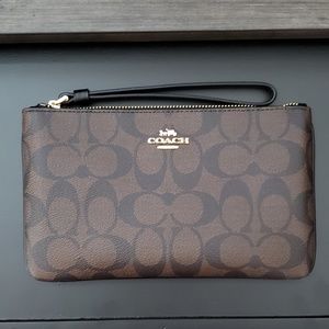 NWT 8" Authentic Coach Wristlet